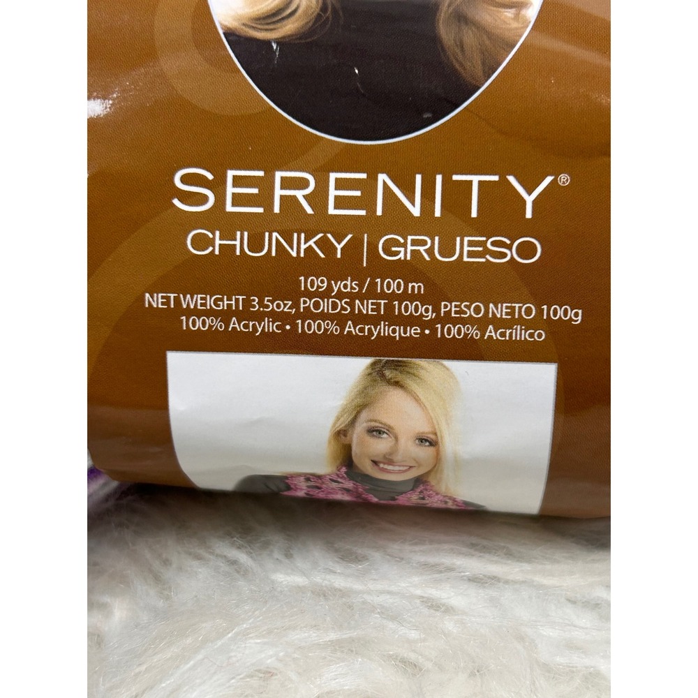 Premier Yarns Deborah Norville Serenity Chunky Majesty Purple Grey White 109yd - Picture 2 of 5